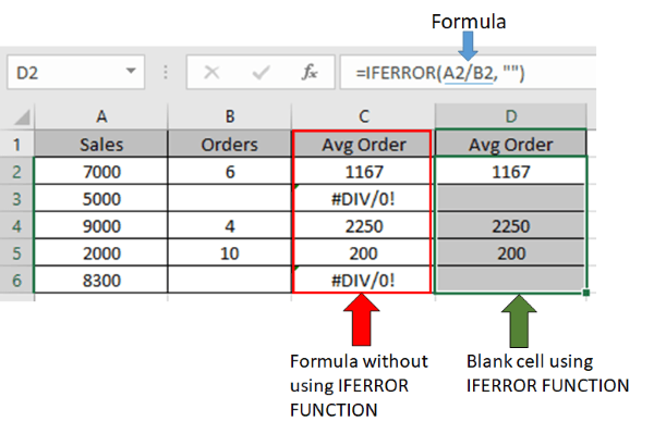 Cấu trúc hàm: =IFERROR(value, value_IF_error)