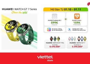 Huawei Watch GT 7 Series mở bán chính thức tại Viettel Store giá chỉ từ 5.490.000đ