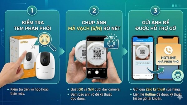Mở Imou Life và tiến hành quy trình gỡ kết nối