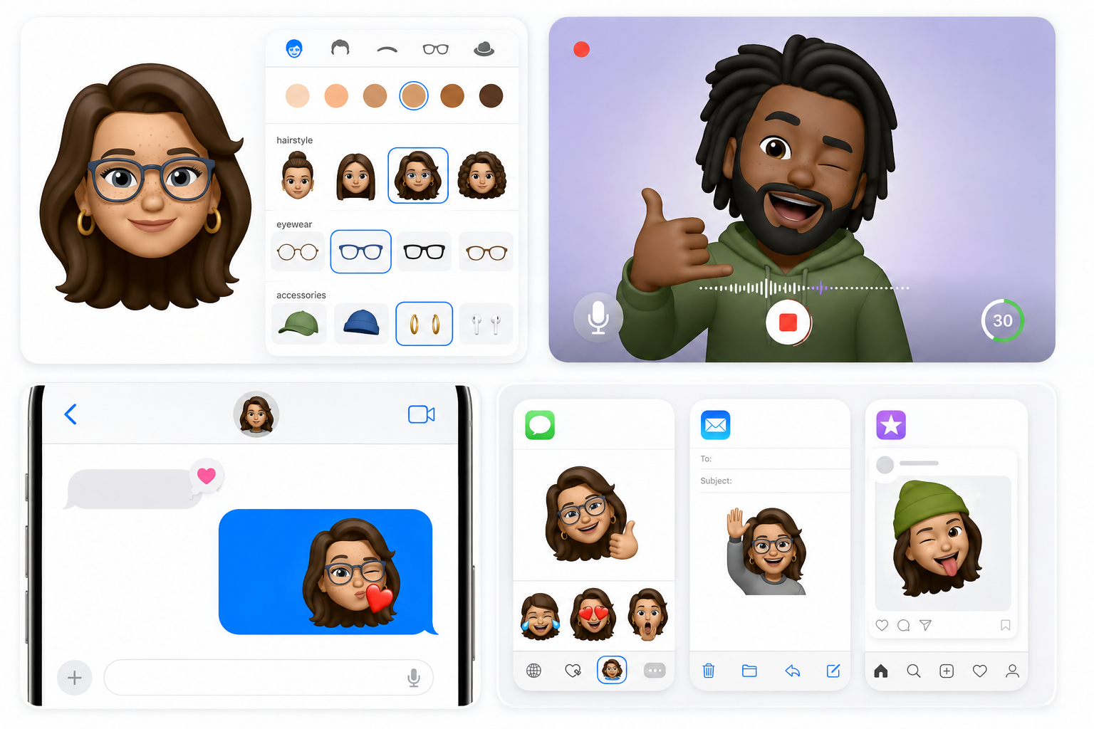 Người dùng có thể tạo và tùy chỉnh Memoji theo ý thích
