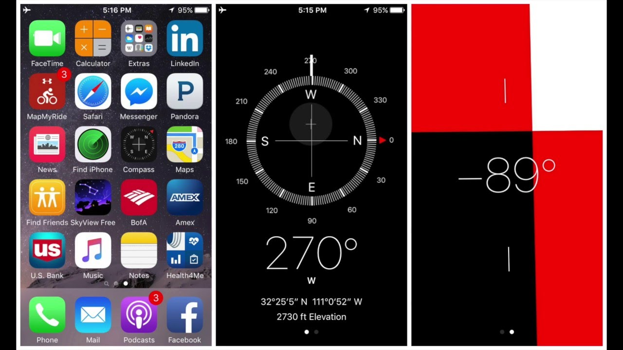 Khi iPhone lệch khỏi hướng đã khóa, một dải màu đỏ sẽ xuất hiện để biểu thị mức độ sai lệch