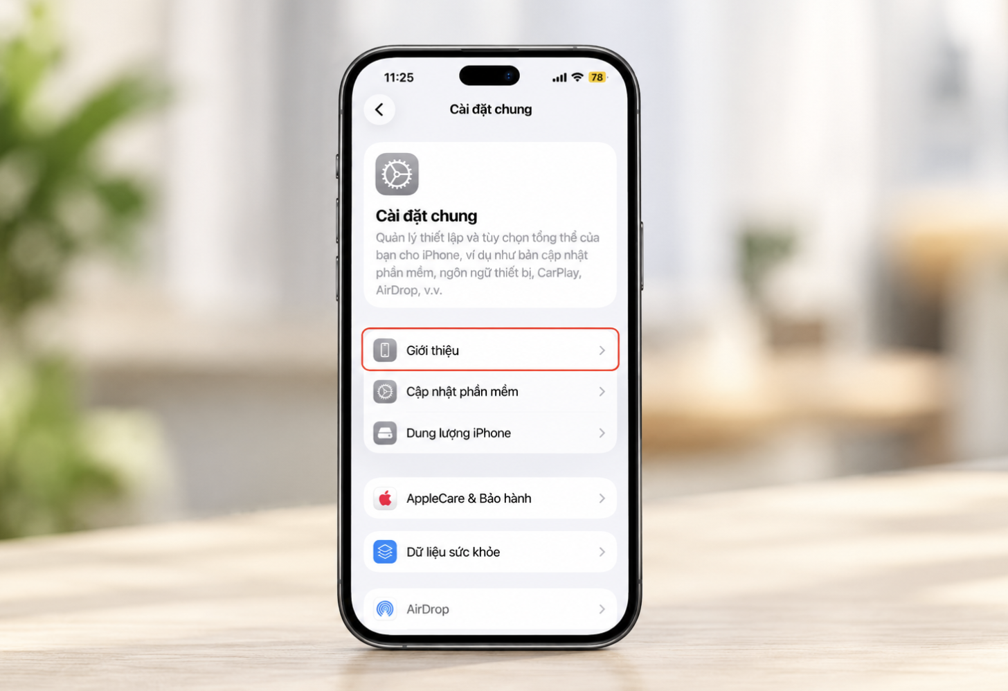 Người dùng có thể kiểm tra phiên bản iOS hiện tại trong mục Giới thiệu trên iPhone 18 Pro Max