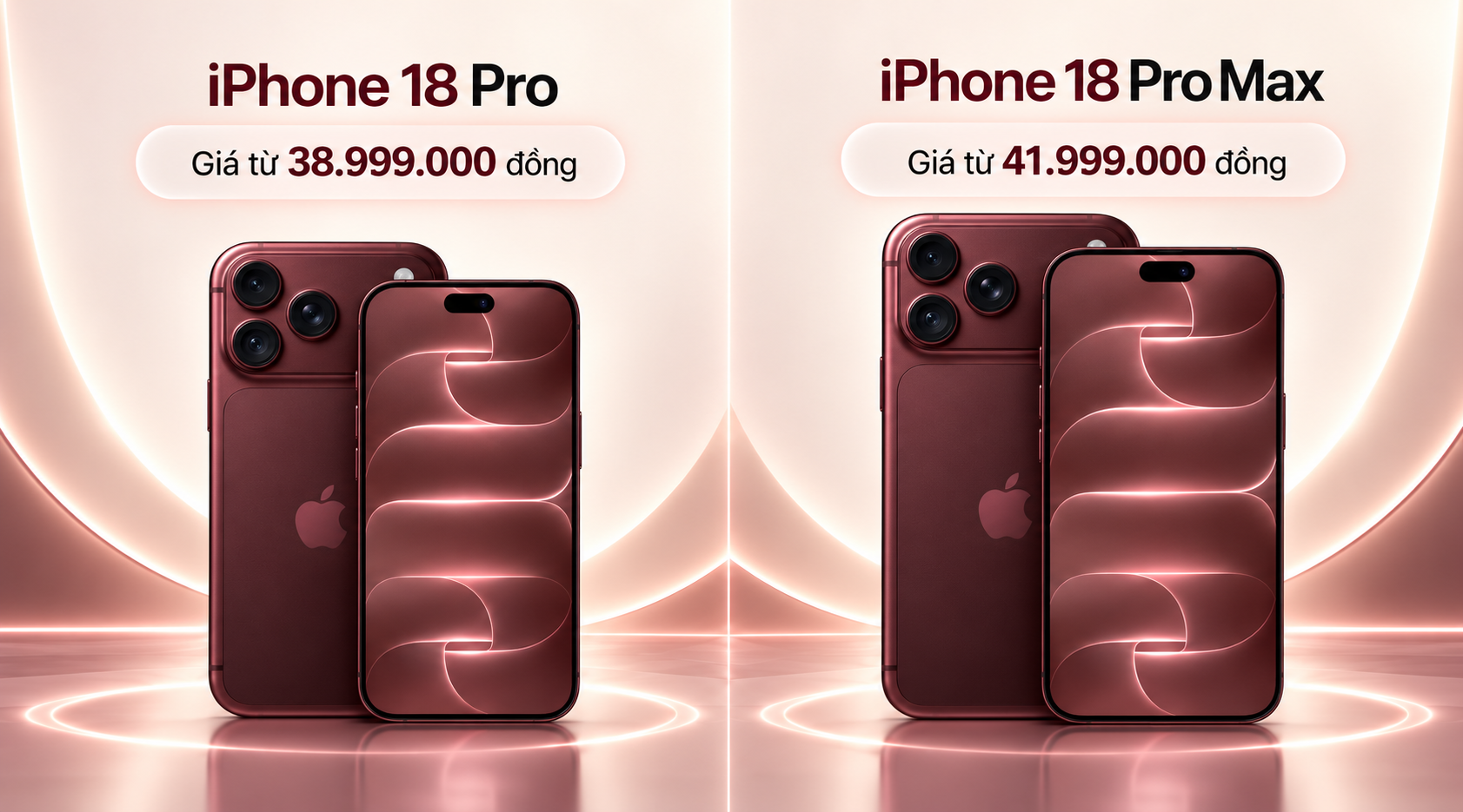 iPhone 18 Pro Max có giá khởi điểm cao hơn iPhone 18 Pro khoảng 3 triệu đồng.