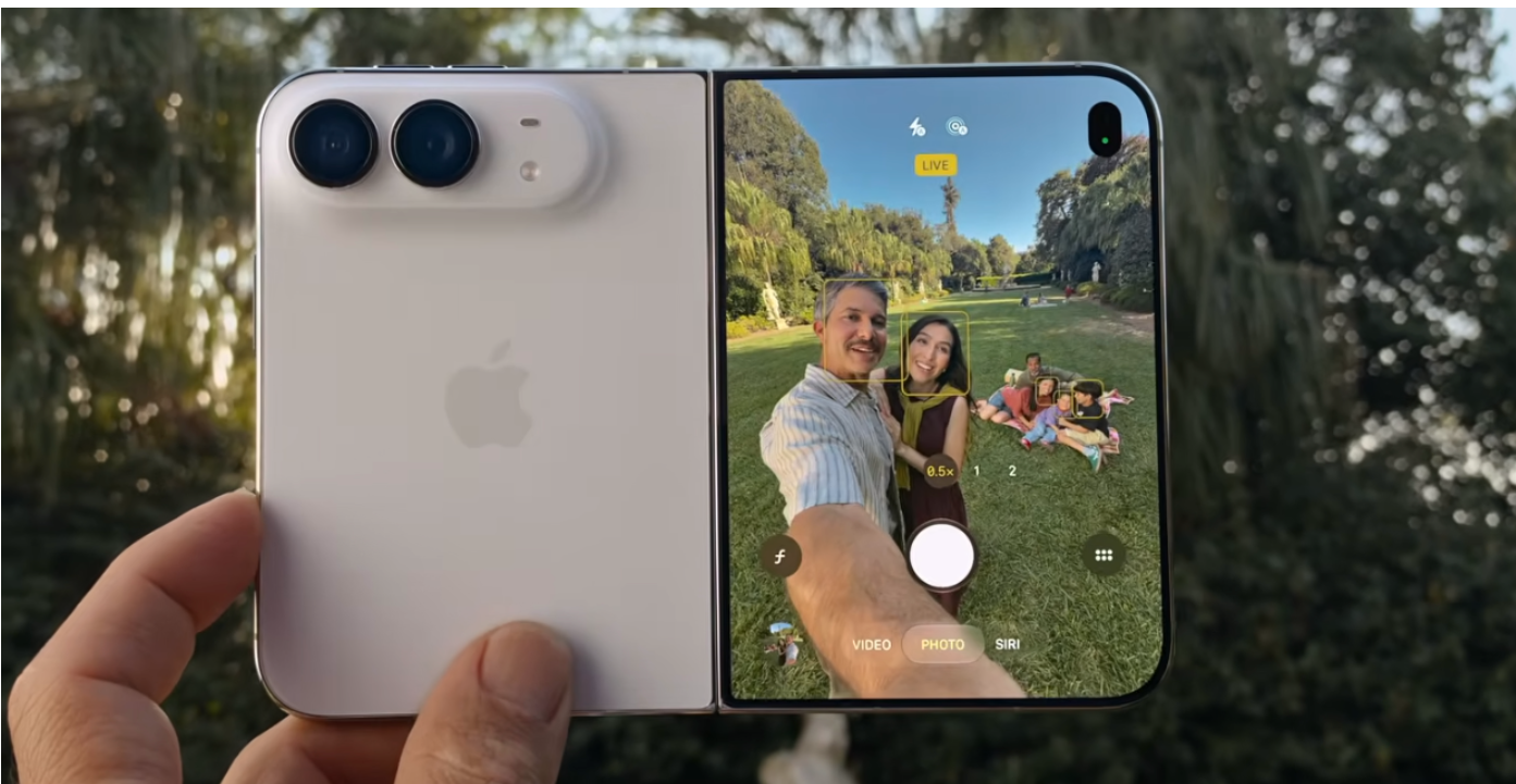 Cụm camera kép 48MP Dual Fusion bố trí nằm ngang đi kèm tính năng Duo Preview trên iPhone Duo
