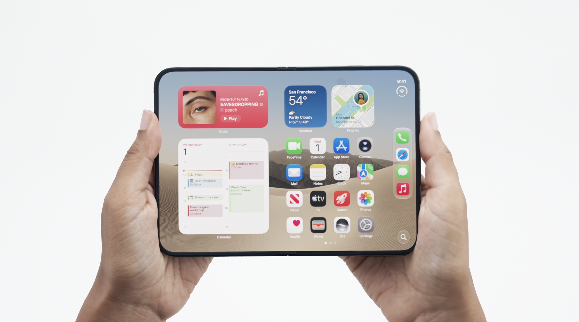 Nếp gấp gần như vô hình hoàn toàn trên iPhone Duo