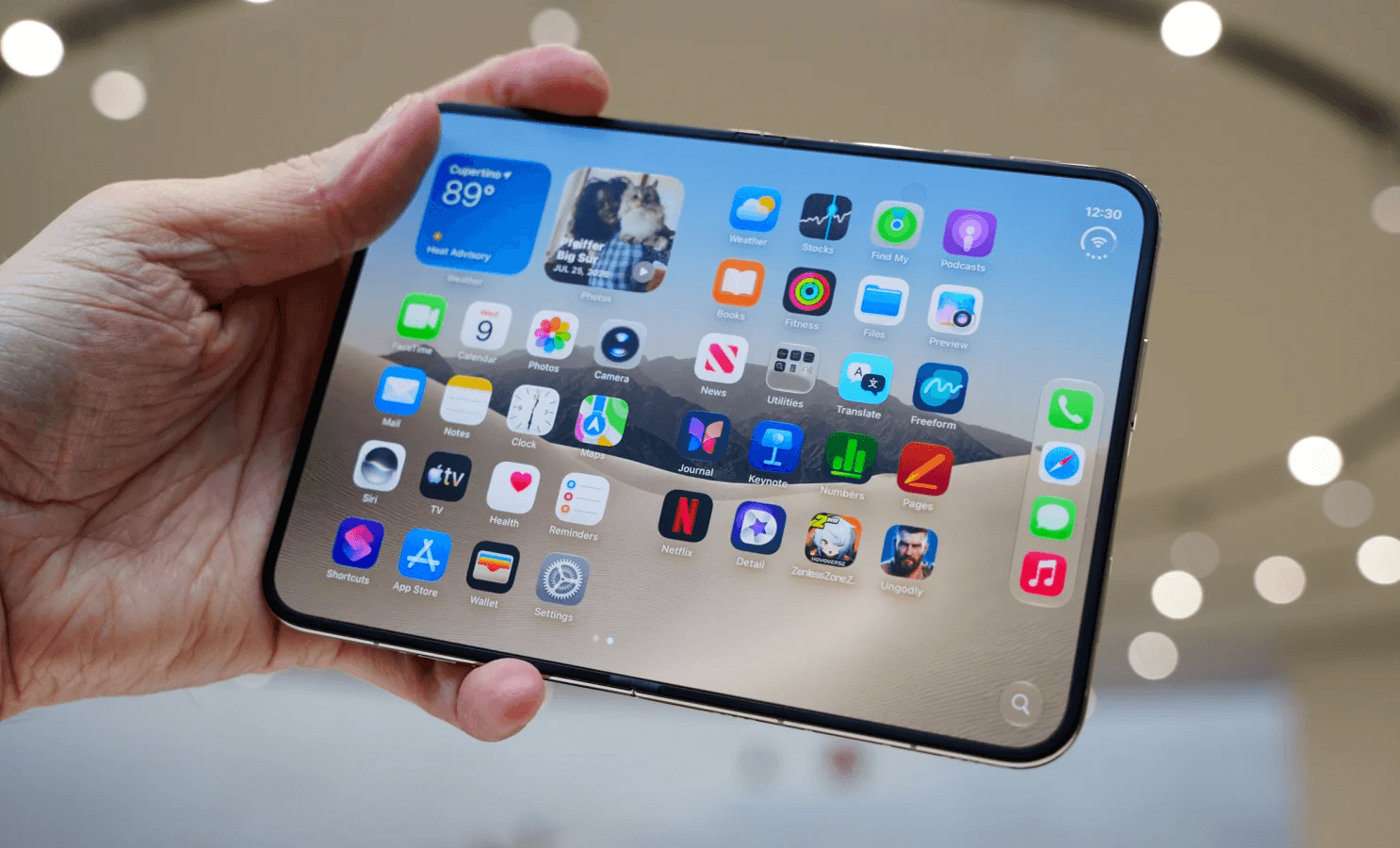 iPhone Duo kết hợp thiết kế màn hình gập với chip A20 Pro, iOS 27 và các công nghệ đặc trưng của Apple.