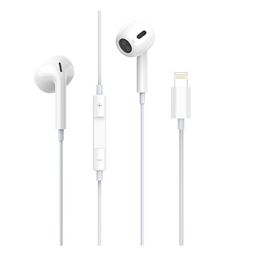 Jellico EP4A Lightning phù hợp với thiết bị Apple tương thích, có micro và nút điều khiển tích hợp trên dây