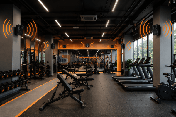 Cách bố trí loa trong phòng Gym, Yoga phù hợp