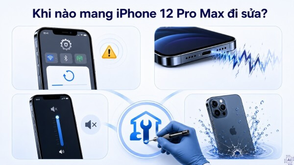 Những trường hợp nên mang iPhone 12 Pro Max đi sửa