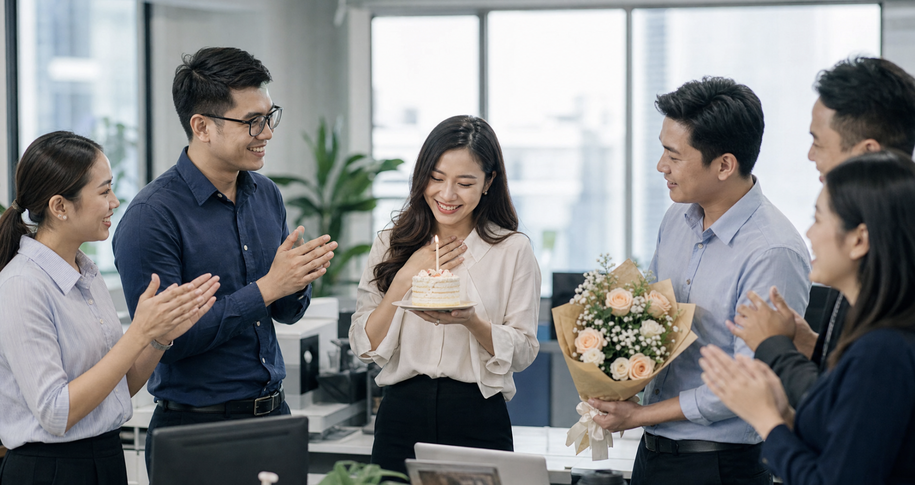 Lời cảm ơn sinh nhật dành cho đồng nghiệp nên lịch sự, gần gũi và phù hợp với mối quan hệ công việc