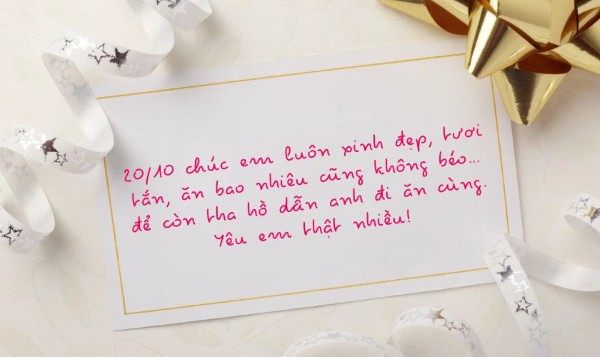 Một số lời chúc 20/10 cho vợ hài hước và đáng yêu