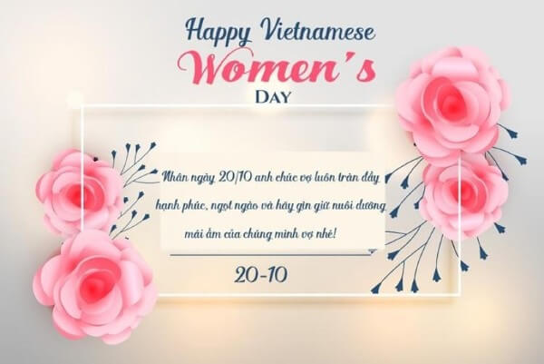 Những lời chúc 20/10 cho vợ sâu sắc và biết ơn