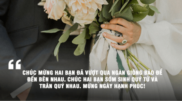 Những lời chúc đám cưới ngắn gọn để viết vào thiệp