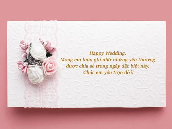Mẹo trình bày lời chúc trên thiệp đám cưới và phong bì đẹp mắt
