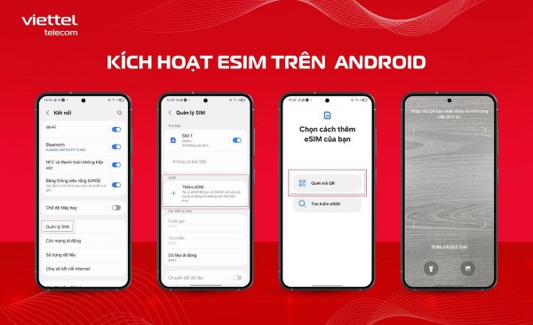 Các bước cài đặt và kích hoạt eSIM trên điện thoại Android