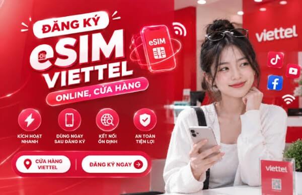 Người dùng có thể chọn mua e SIM Viettel online hoặc tại cửa hàng