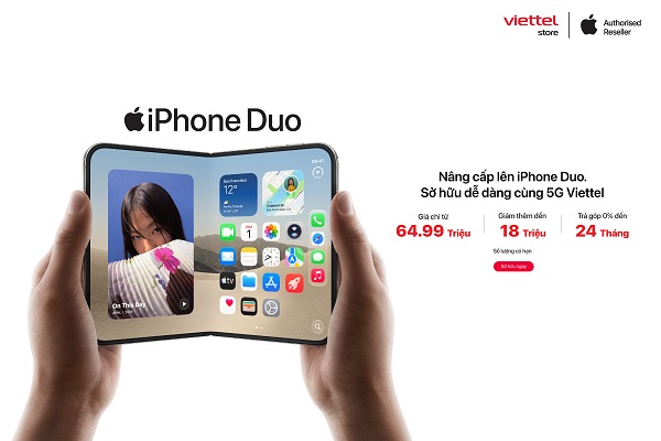 iPhone Duo giá chỉ từ 64,99 triệu đồng, ưu đãi đến 18 triệu đồng