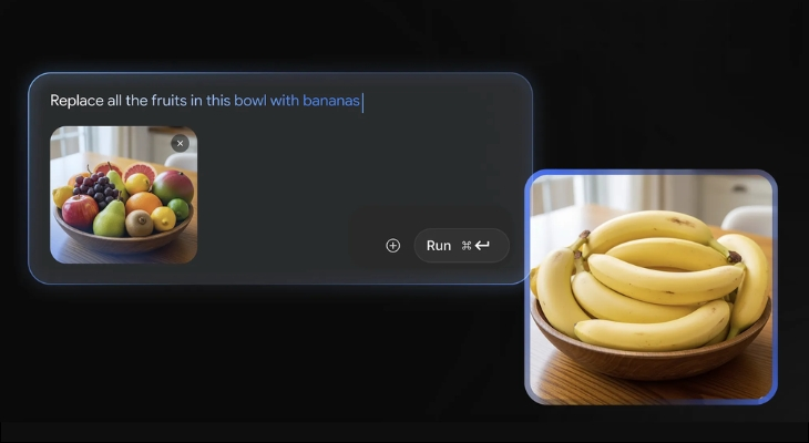 Người dùng chỉ cần nhập yêu cầu và chờ đợi thành phẩm từ Nano Banana