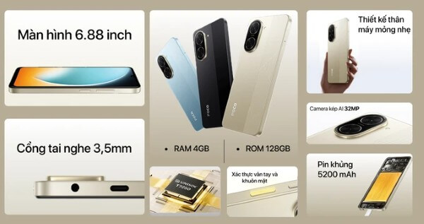 Điện thoại Xiaomi POCO C71 4GB 128GB