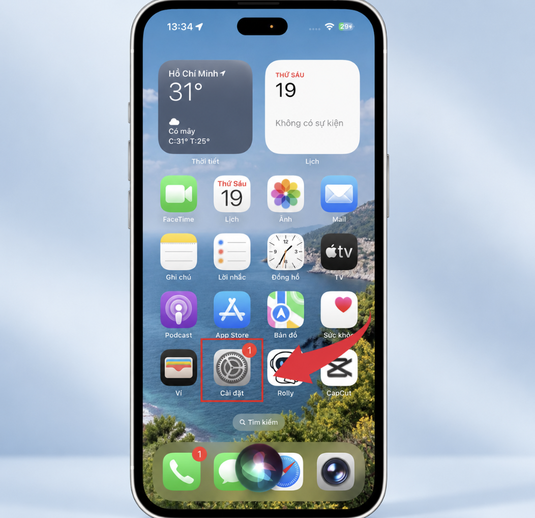 Người dùng mở Cài đặt trên iPhone 18 Pro Max để bắt đầu kiểm soát quyền sử dụng micro