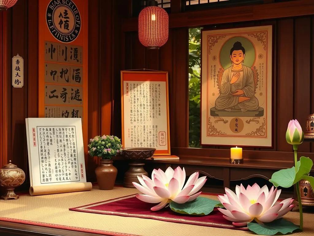 Không gian thờ Phật và tụng Kinh Địa Tạng tại nhà