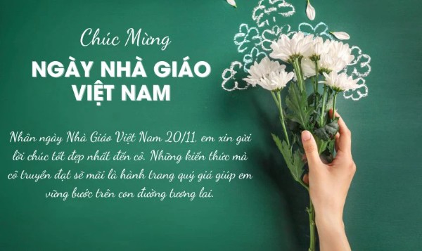 Gói ý những lời chúc 20/11 ngắn gọn dành tặng cô giáo