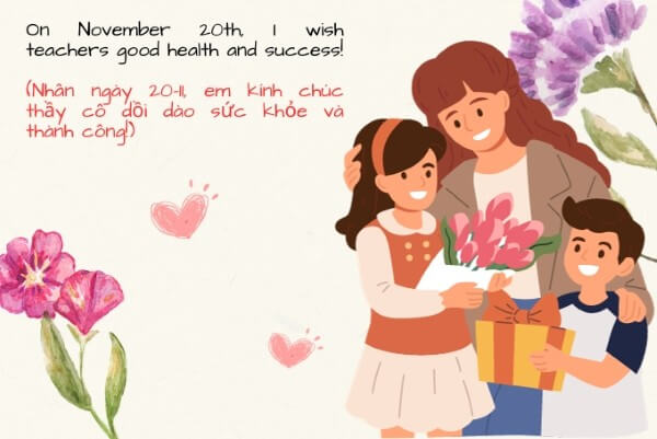 Một số lời chúc 20/11 bằng tiếng Anh ngắn gọn