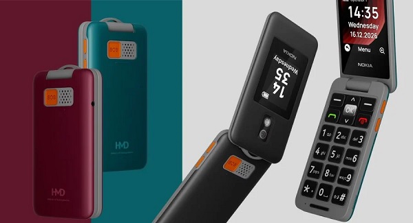 Nokia 2360 Flip sở hữu kiểu dáng gập cổ điển cùng hệ thống màn hình kép