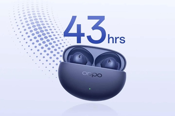 OPPO Enco Air4s cho thời gian sử dụng tối đa 43 giờ cùng hộp sạc, giúp giảm số lần sạc pin