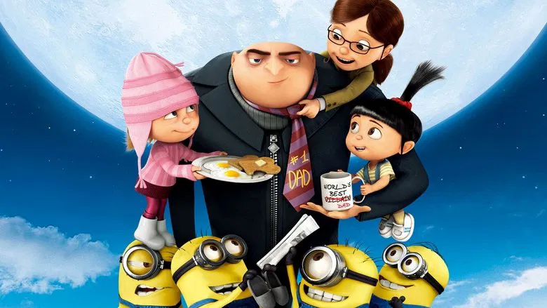 Gru dần thay đổi khi trở thành người cha của ba cô bé.