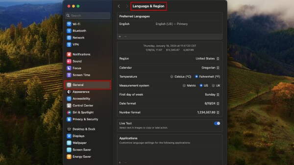 Cần căn cứ vào các mục Keyboard, Text Input và Input Sources để tìm đúng thiết lập