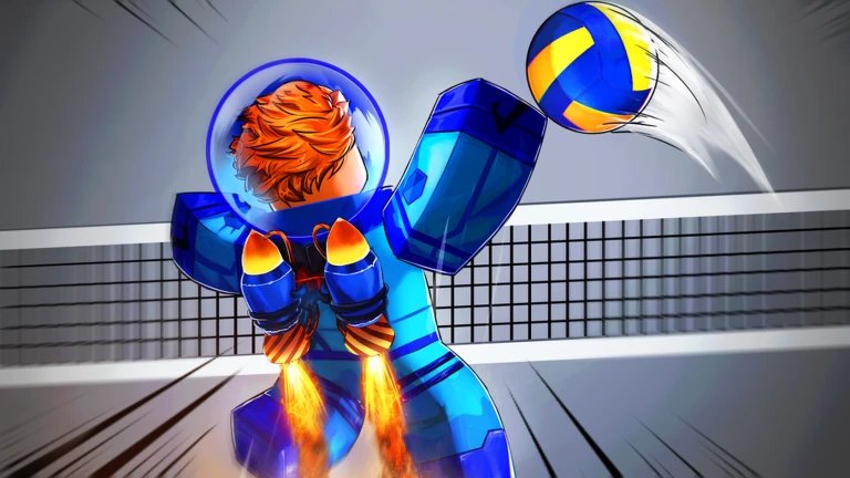 Phối hợp đỡ, chuyền và đập bóng để giành điểm trong các trận 6v6 của Volleyball Legends.