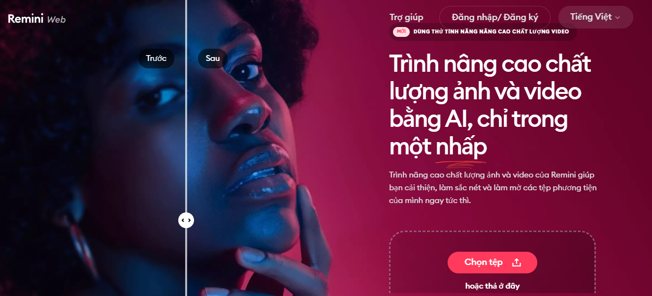 Remini-AI giúp làm rõ khuôn mặt mờ trong ảnh chân dung