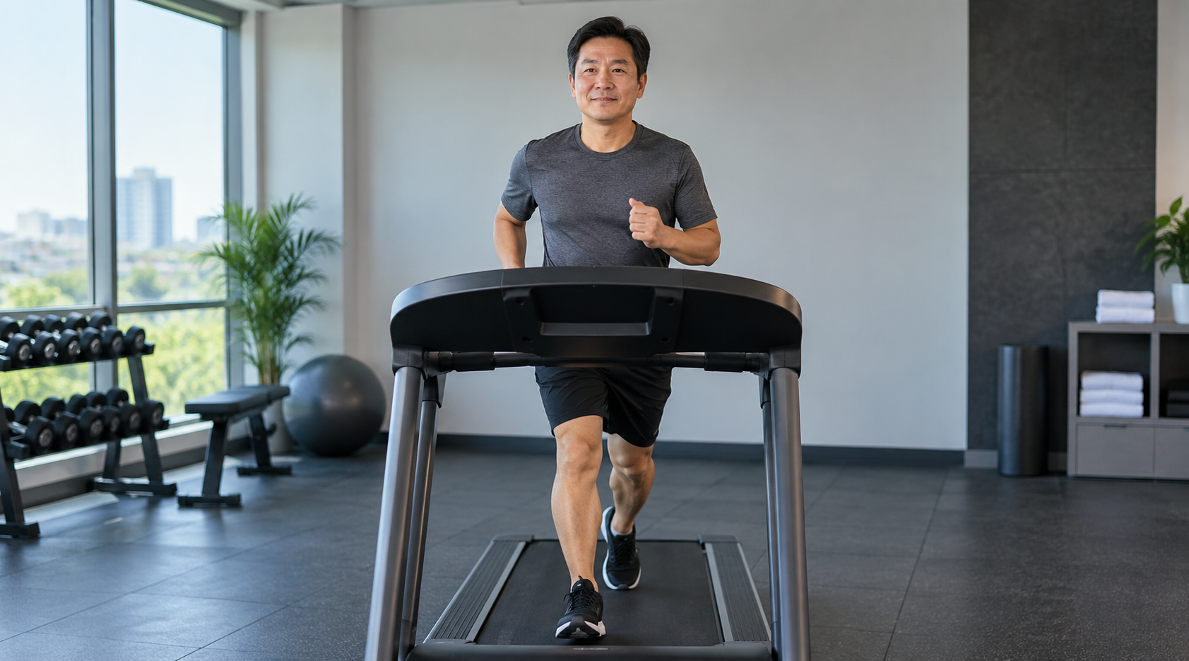 Một chiếc máy chạy bộ sẽ giúp bố chủ động duy trì thói quen tập thể dục an toàn ngay tại nhà.