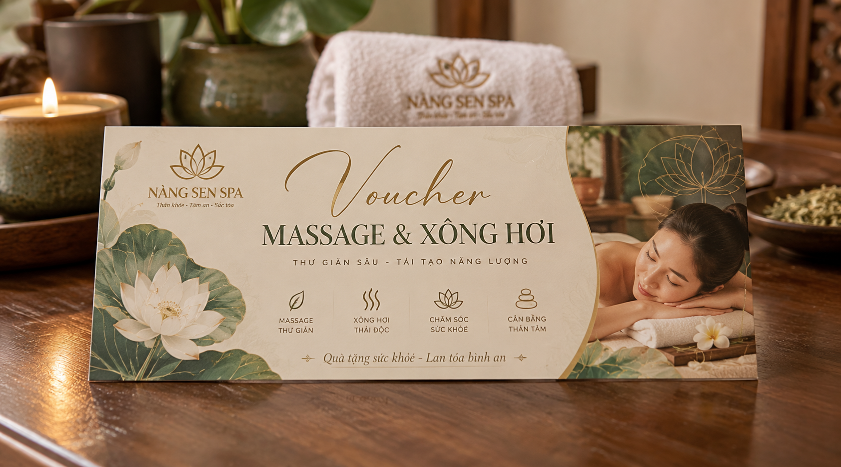 Một tấm voucher massage sẽ khiến bố được thư giãn cơ thể, giải tỏa căng thẳng và tận hưởng những phút giây chăm sóc sức khỏe tuyệt vời.