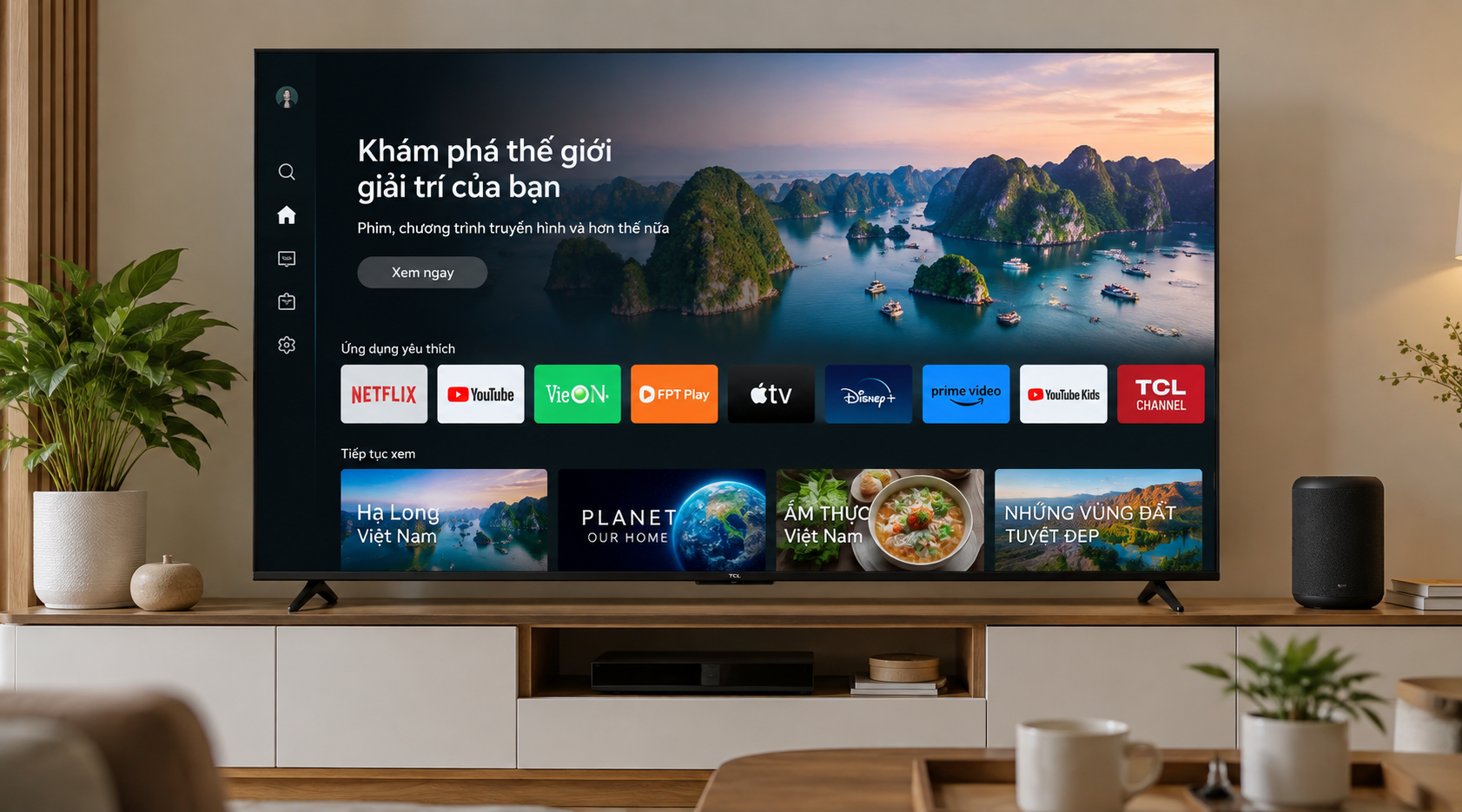 Một chiếc Smart TV sẽ khiến bố thỏa thích xem bóng đá trên màn hình lớn và dễ dàng cập nhật tin tức mỗi ngày.