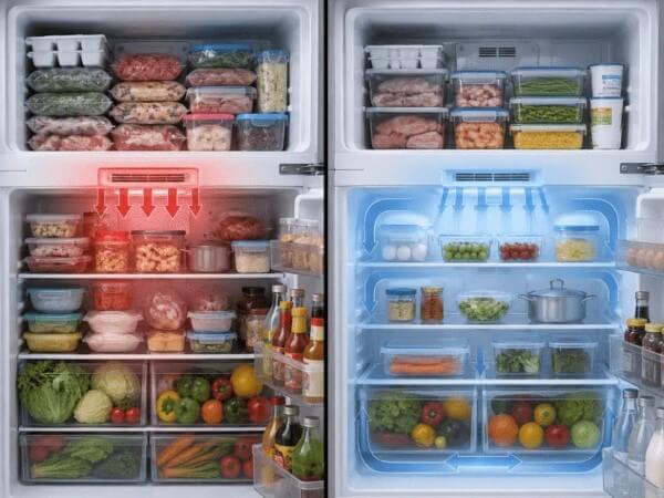 Khu vực cánh quạt và thông gió bị hạn chế chuyển động