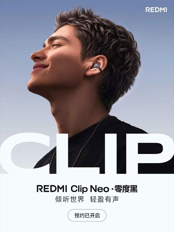 Redmi Clip Neo có kiểu dáng mở, không đưa sâu vào ống tai, giúp người dùng dễ chịu khi đeo trong thời gian dài