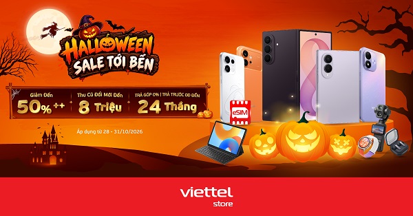 Halloween sale tới bến: Giảm đến 50%++, thu cũ đổi mới đến 8 triệu
