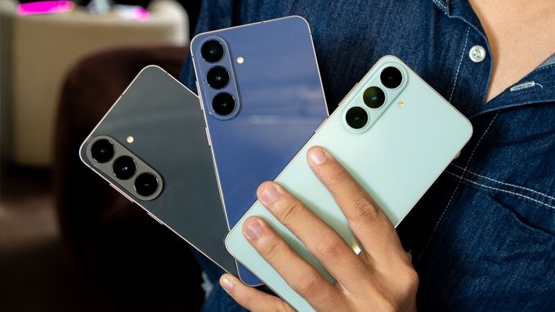 Galaxy S26 FE có 3 màu gồm Xanh Pistachio, Đen Graphite và Xanh BlueBerry