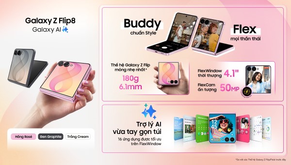 Cấu hình Samsung Galaxy Z Flip8 sử dụng Exynos 2600 và RAM 12GB