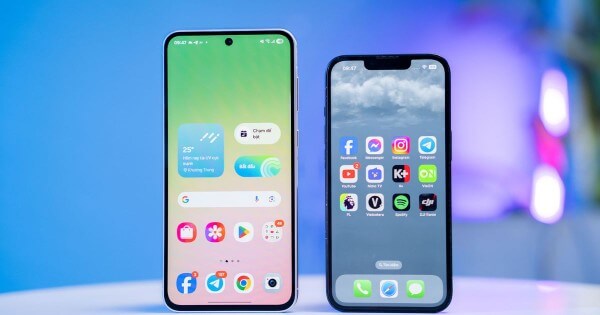 So sánh phần mềm và hệ sinh thái trên Samsung Galaxy A56 vs iPhone 14