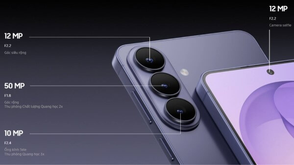 Camera tele trên Galaxy S26 có độ phân giải 10MP cao hơn S26 FE