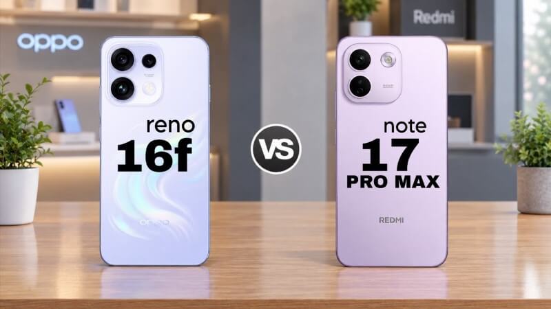 Tổng quan so sánh Xiaomi Redmi Note 17 Pro Max vs OPPO Reno16 F