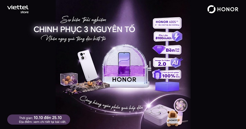 Sự kiện trải nghiệm chinh phục 3 nguyên tố – Nhận ngay quà tặng từ HONOR