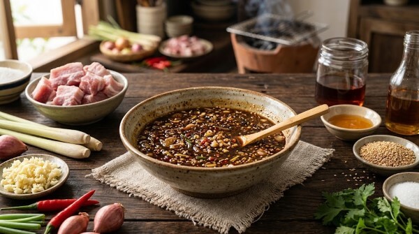Pha hỗn hợp sốt sườn xào chua ngọt