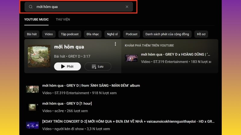 Tìm bài hát cần tải về