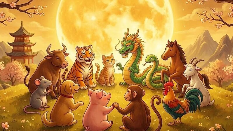 Tam hợp dùng để chỉ ba con giáp có mối quan hệ tương trợ trong 12 địa chi