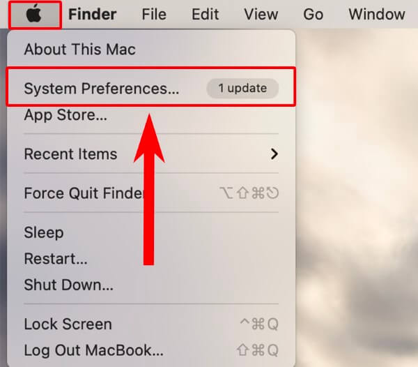 Chọn System Preferences