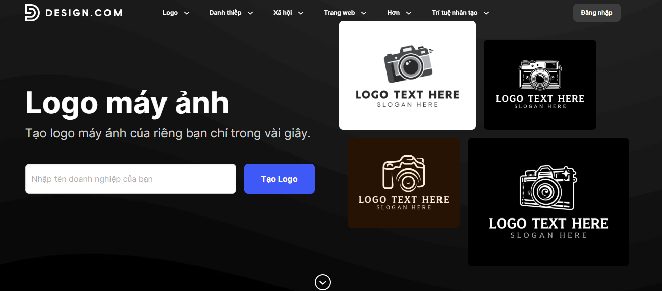 Design.com sở hữu thư viện mẫu thiết kế logo AI khổng lồ